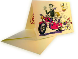 Invitaciones con caricaturas de los novios